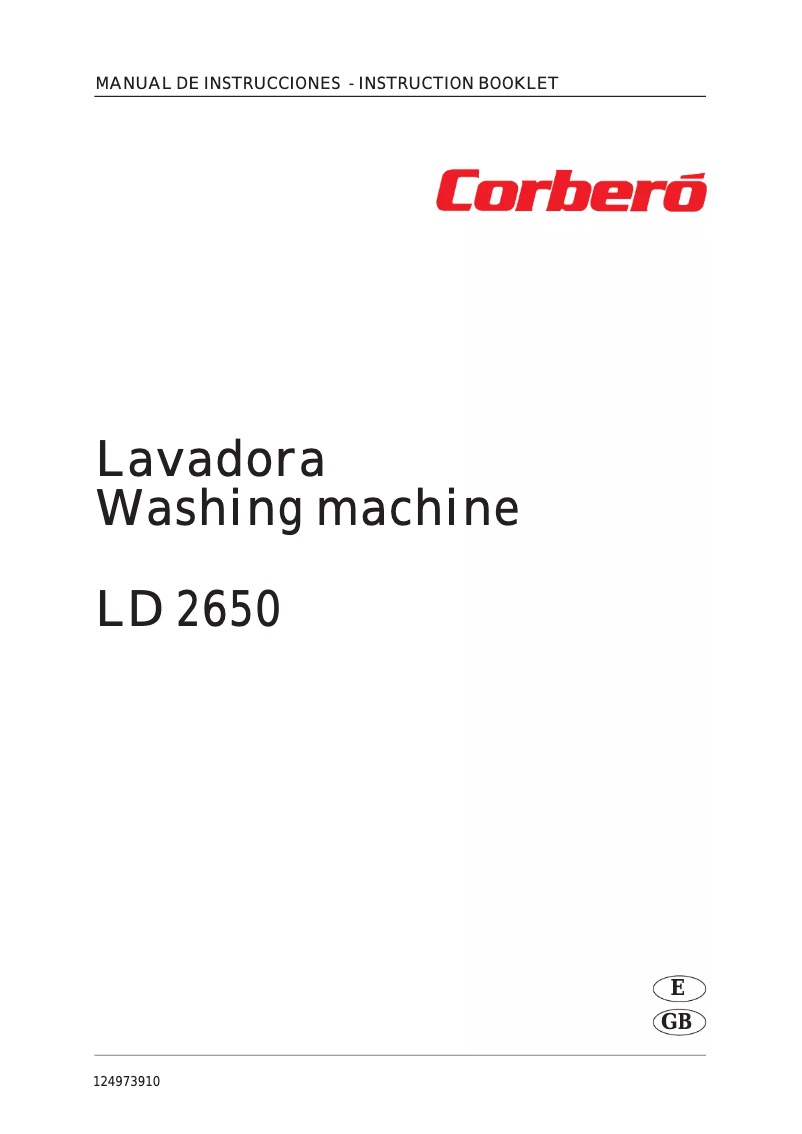 Página nº 1 - Manual de usuario Corbero LD2650