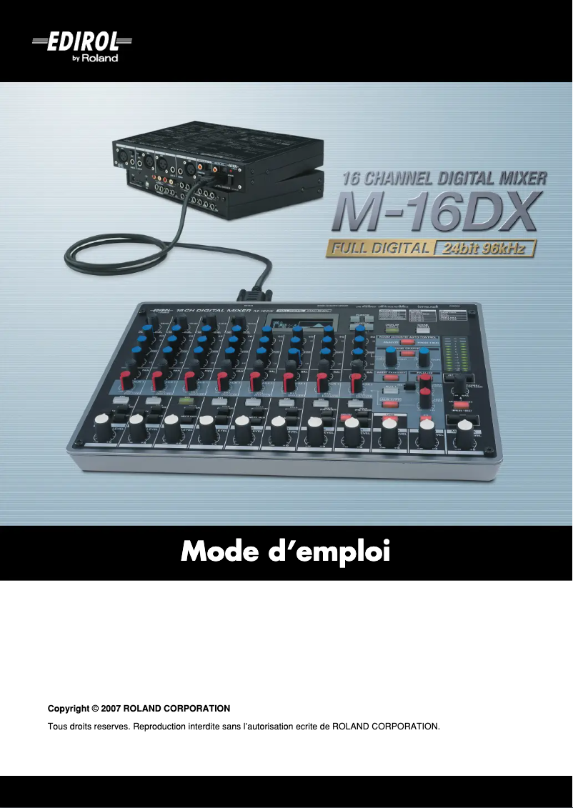 Página nº 1 - Manual de usuario Roland M-16DX