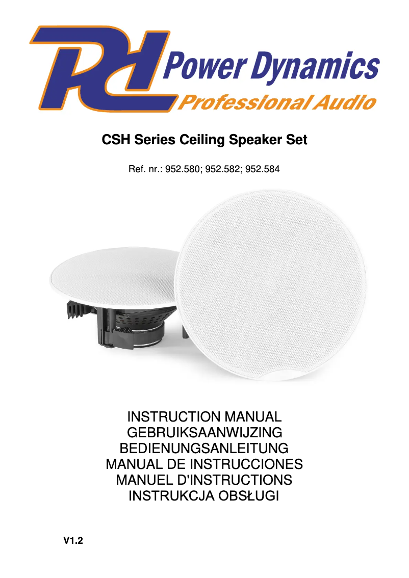 Página 1 del manual Manual de usuario Power Dynamics CSH80