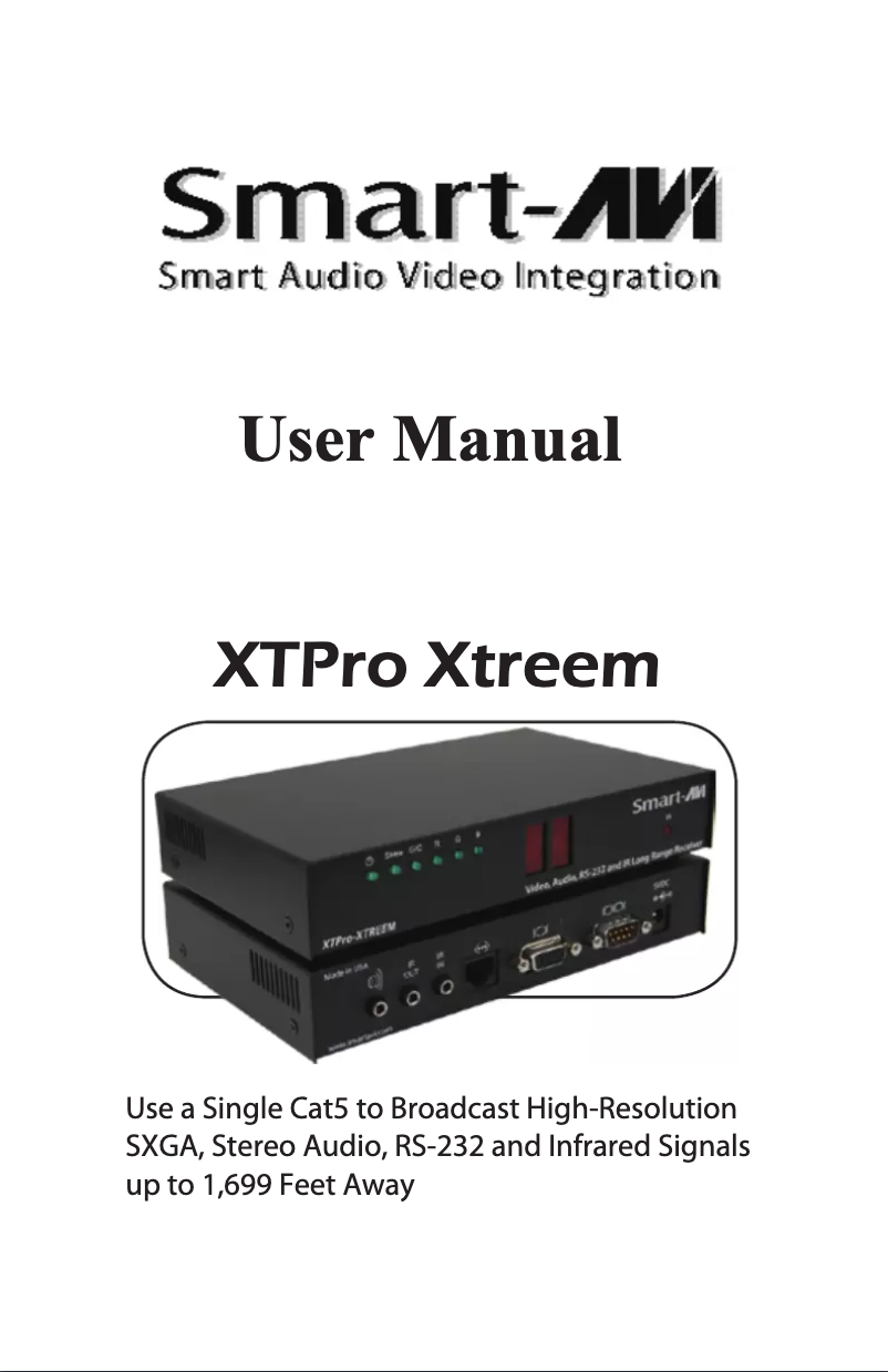 Imagen de la primera página del manual del dispositivo XTPRO XTREEM