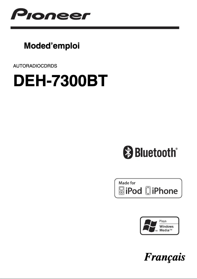 Imagen de la primera página del manual del dispositivo DEH-7300BT