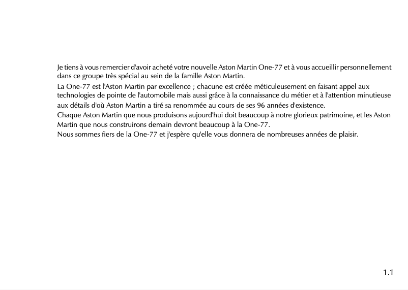 Imagen de la primera página del manual del dispositivo One-77 (2010)