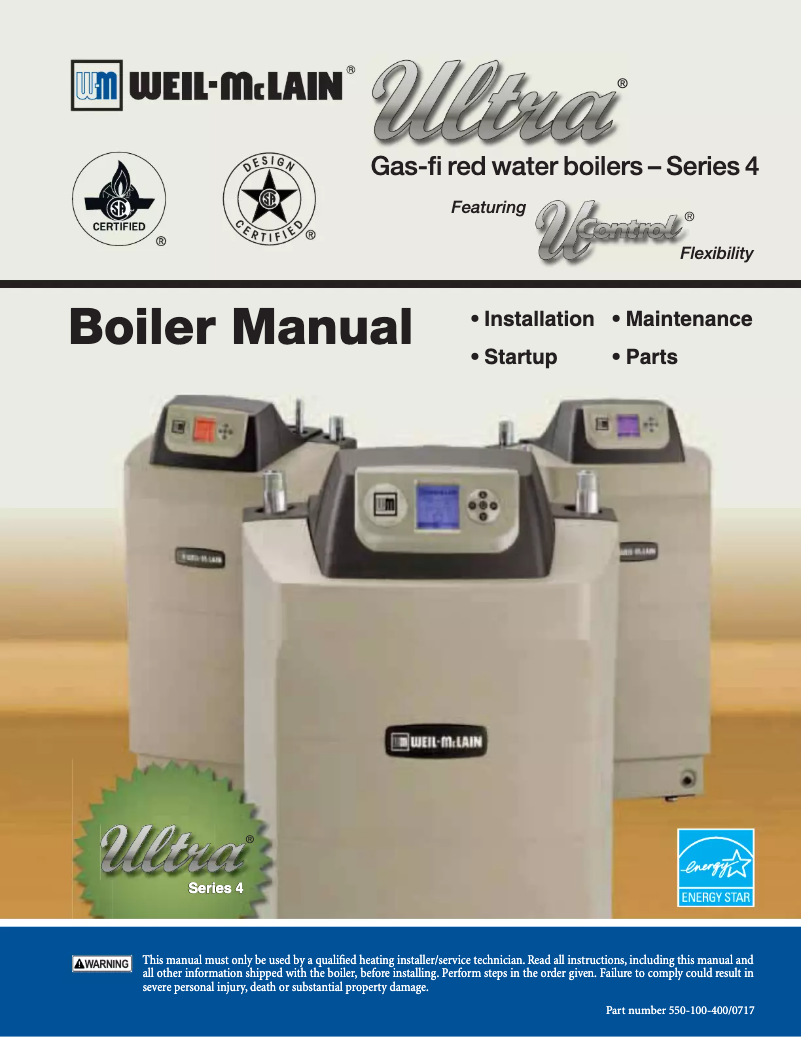 Página 1 del manual Manual de usuario Weil-McLain Ultra Serie 4