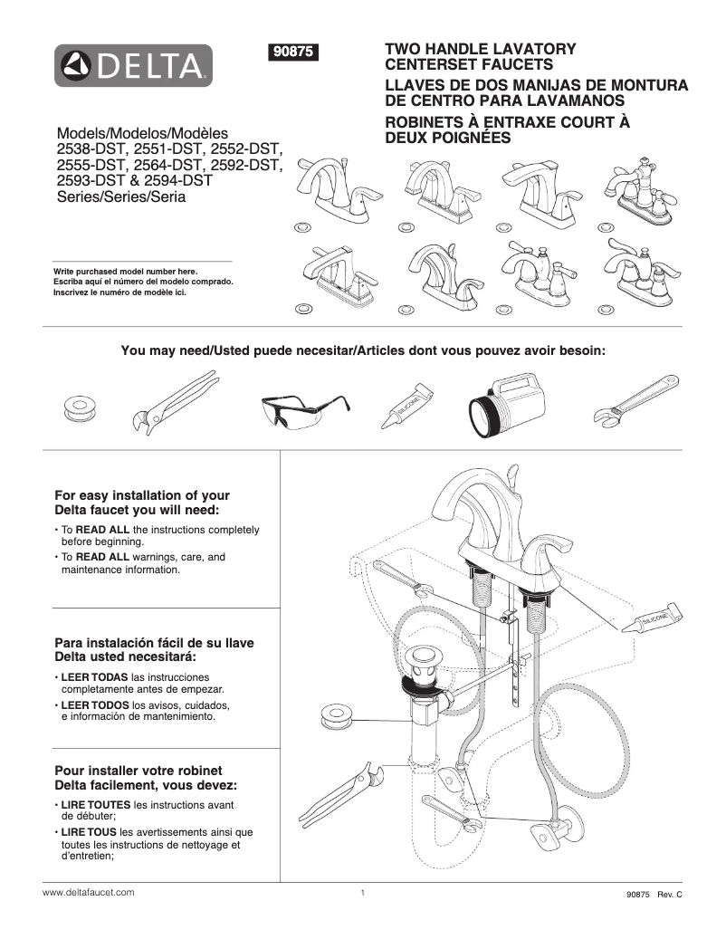 Imagen de la primera página del manual del dispositivo 2538-SSMPU-DST