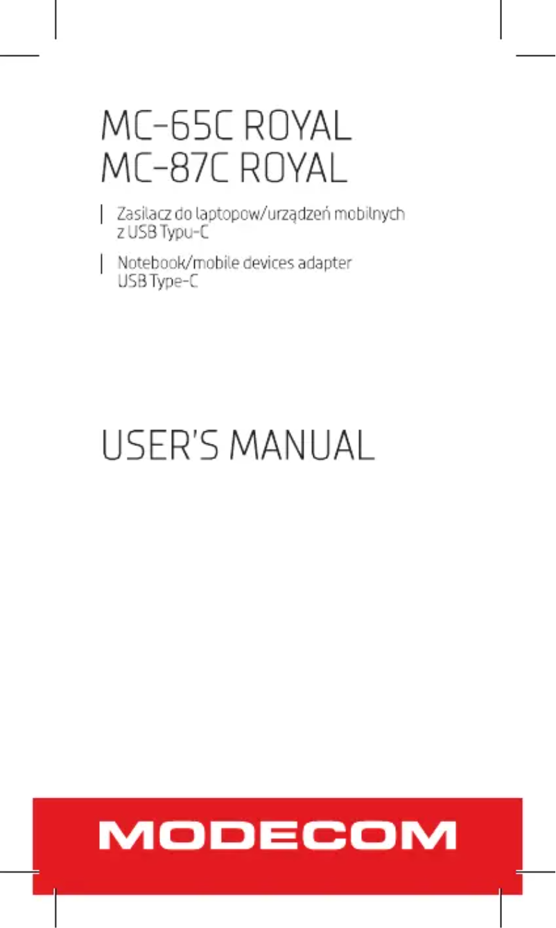 Imagen de la primera página del manual del dispositivo MC-65C