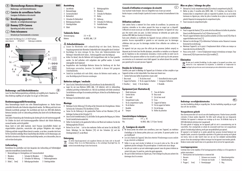 Imagen de la primera página del manual del dispositivo KA05