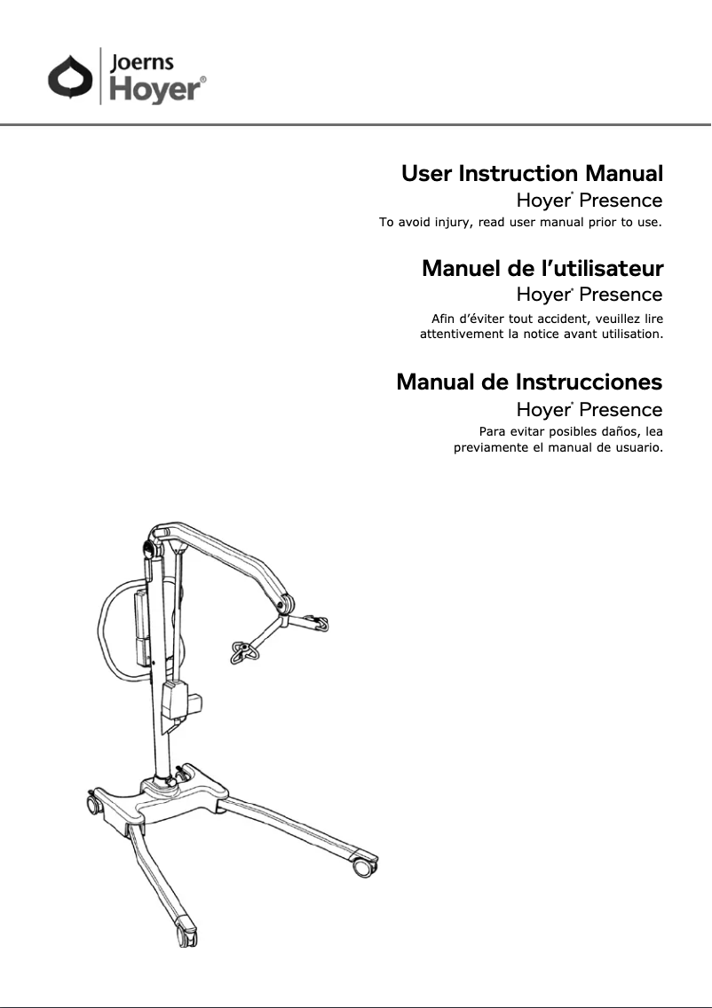 Página 1 del manual Manual de usuario Joerns Hoyer Presence