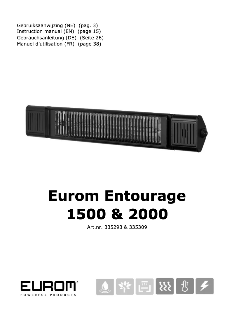 Imagen de la primera página del manual del dispositivo Entourage 1500