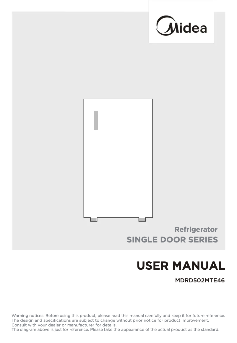 Imagen de la primera página del manual del dispositivo MDRD502MTE46