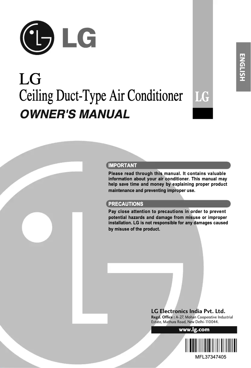 Página nº 1 - Manual de usuario LG LBN80852QC