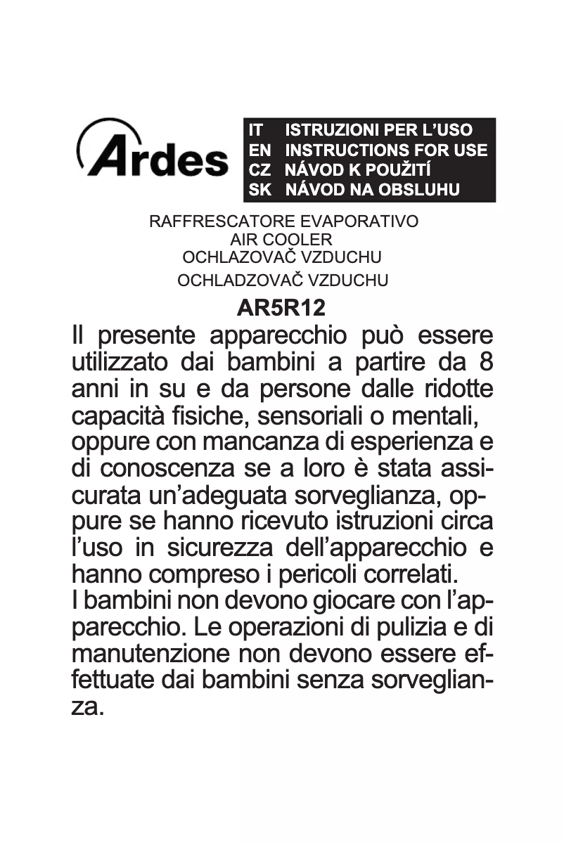 Página 1 del manual Manual de usuario Ardes AR5R12