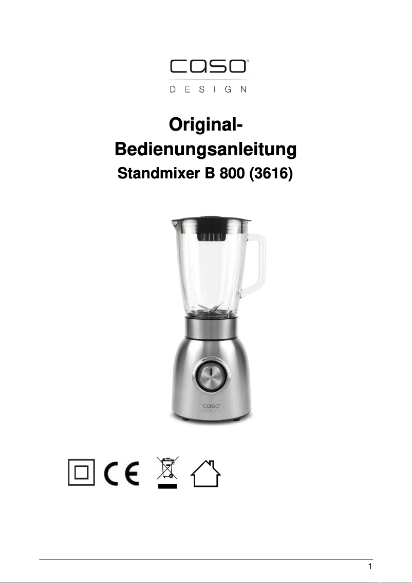 Imagen de la primera página del manual del dispositivo B800