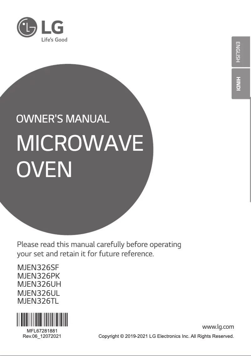 Imagen de la primera página del manual del dispositivo MJEN326UH