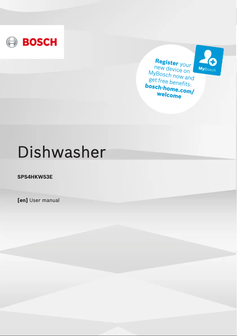 Página nº 1 - Manual de usuario Bosch SPS4HKW53E