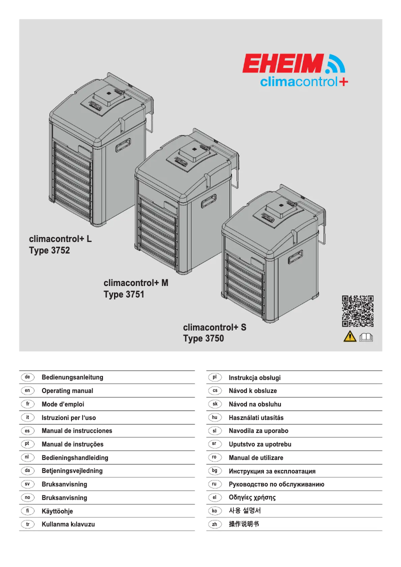 Imagen de la primera página del manual del dispositivo climacontrol+ S