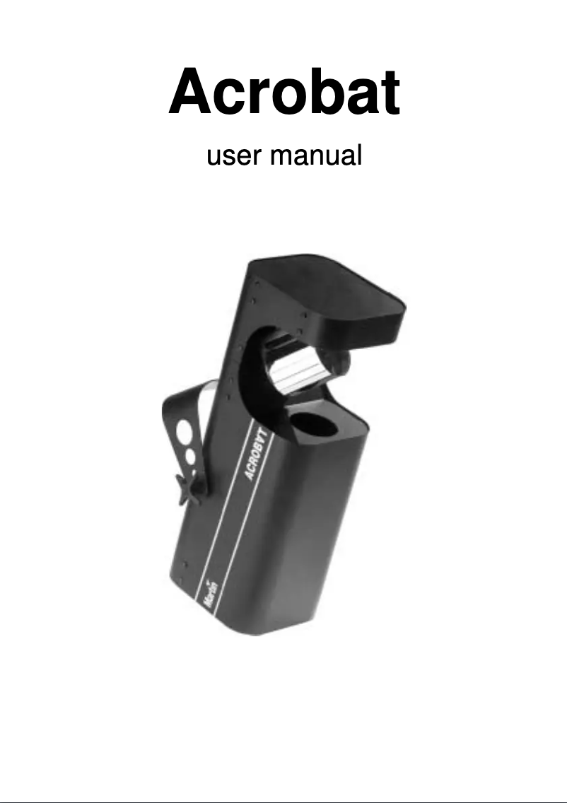 Página 1 del manual Manual de usuario Martin Acrobat