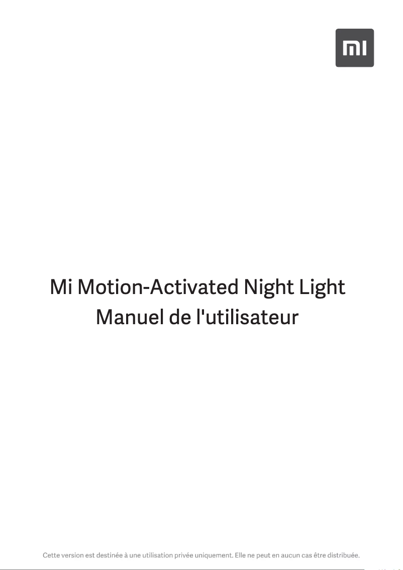 Imagen de la primera página del manual del dispositivo Mi Motion-Activated Night Light