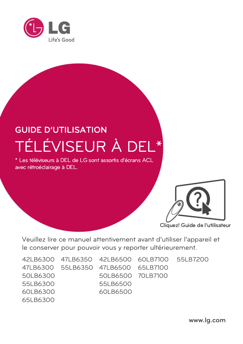 Imagen de la primera página del manual del dispositivo 47LB6300