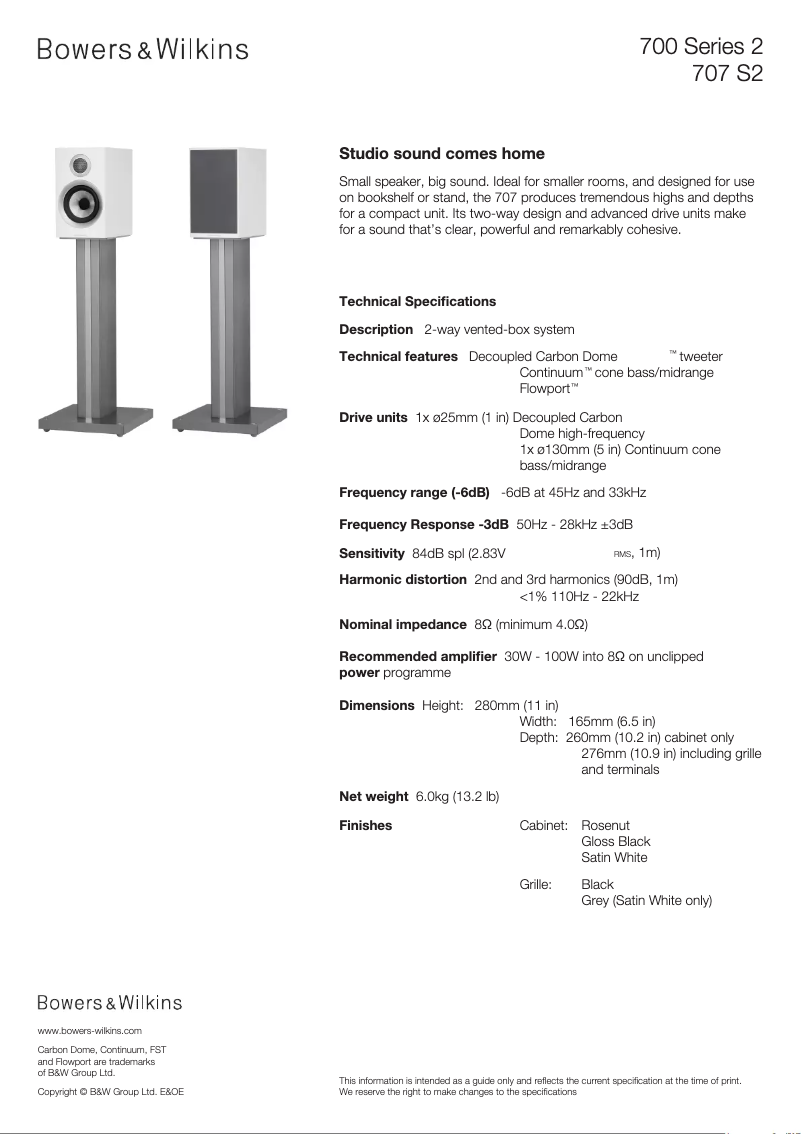 Imagen de la primera página del manual del dispositivo 707 S2