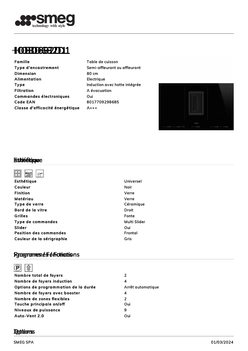 Imagen de la primera página del manual del dispositivo HOBD682D1