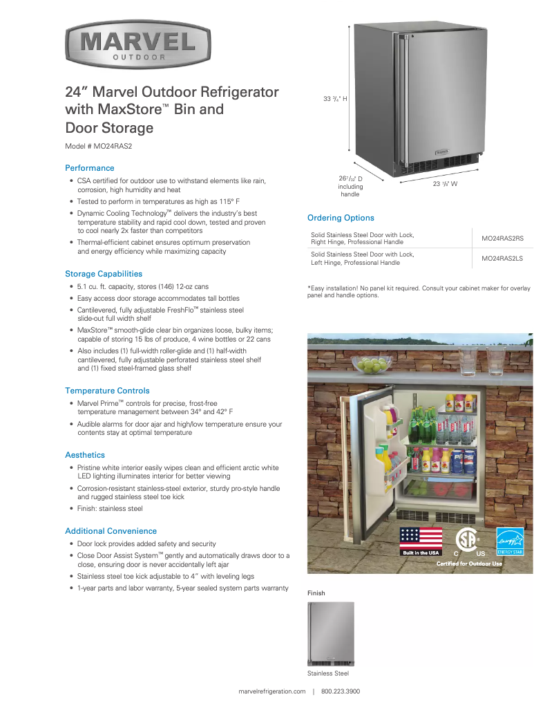 Página 1 del manual Manual de usuario Marvel Outdoor MO24RA2L