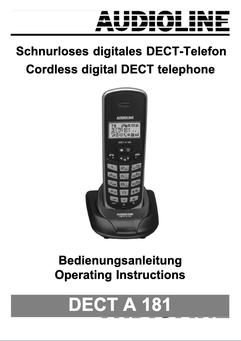 Imagen de la primera página del manual del dispositivo DECT A 181