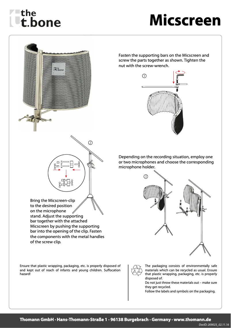 Imagen de la primera página del manual del dispositivo Micscreen