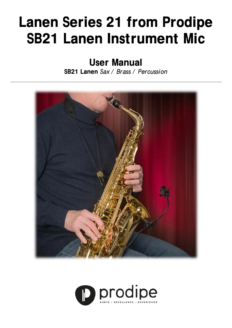 Imagen de la primera página del manual del dispositivo SB21