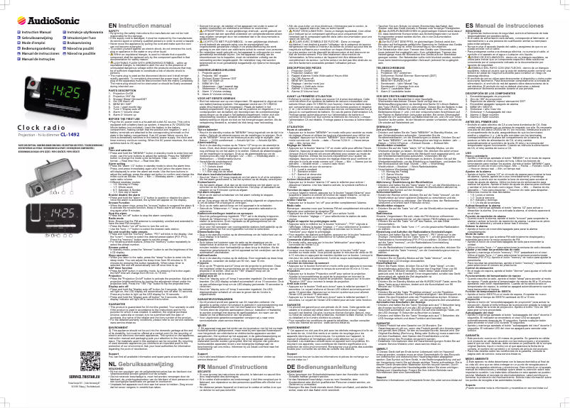 Página 1 del manual Manual de usuario AudioSonic CL-1492