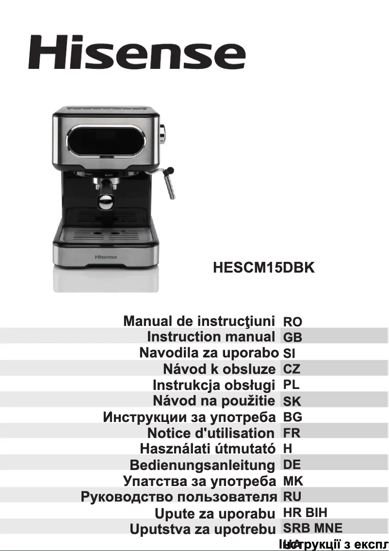 Página 1 del manual Manual de usuario Hisense HESCM15DBK