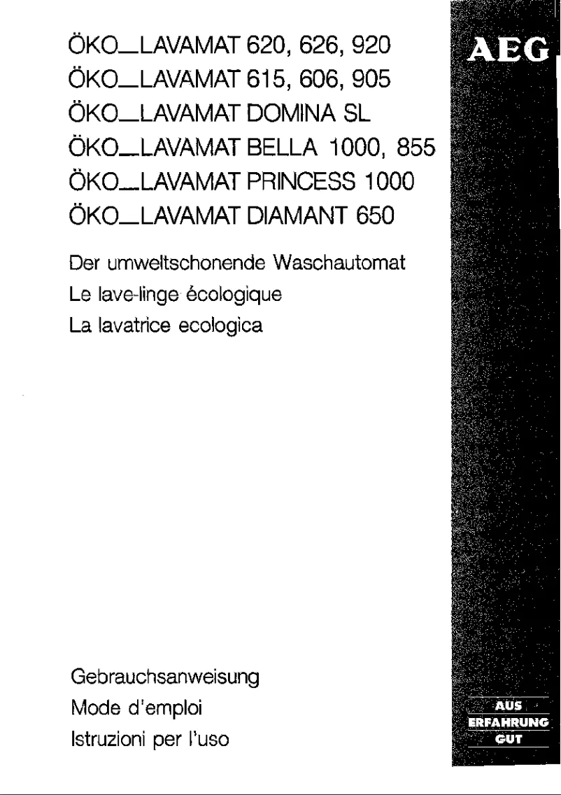Imagen de la primera página del manual del dispositivo OKO Lavamat 920