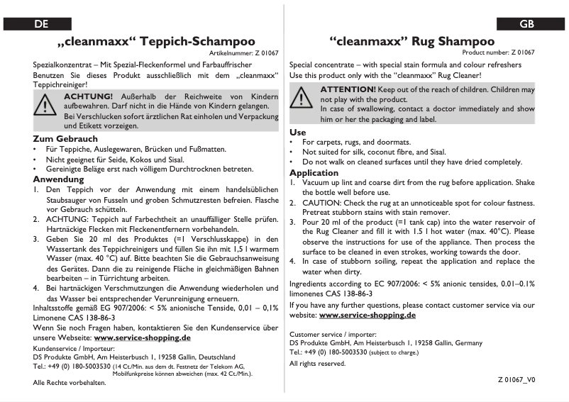 Página 1 del manual Manual de usuario EasyMaxx 01067