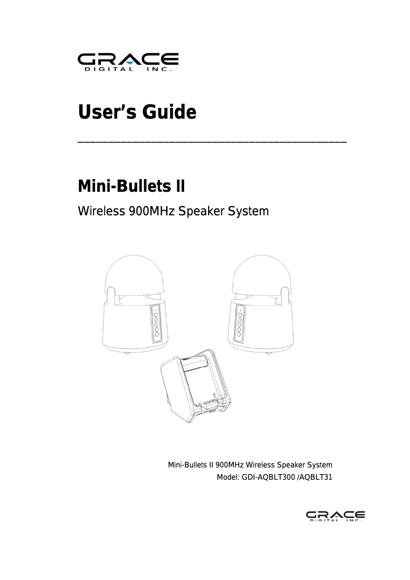 Página nº 1 - Manual de usuario Grace Digital Audio Mini-Bullets II