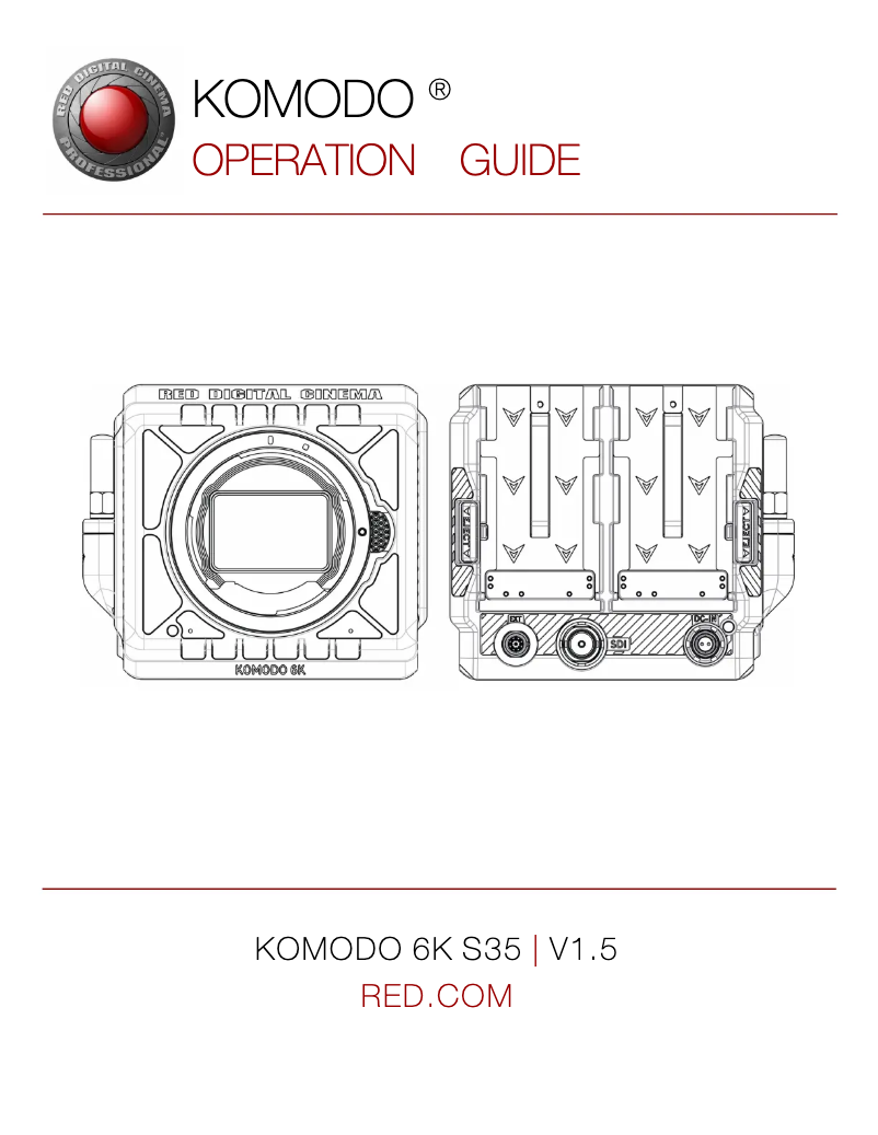 Imagen de la primera página del manual del dispositivo KOMODO 6K