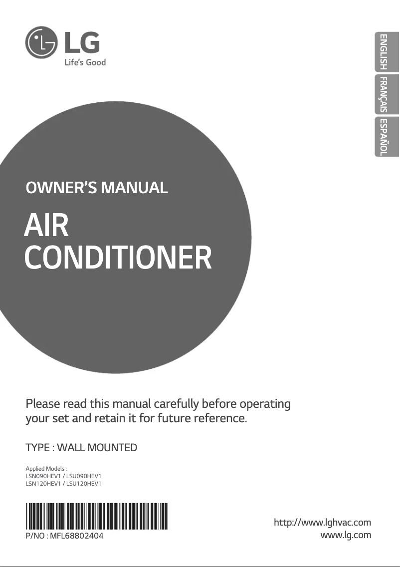 Imagen de la primera página del manual del dispositivo LSU120HEV1