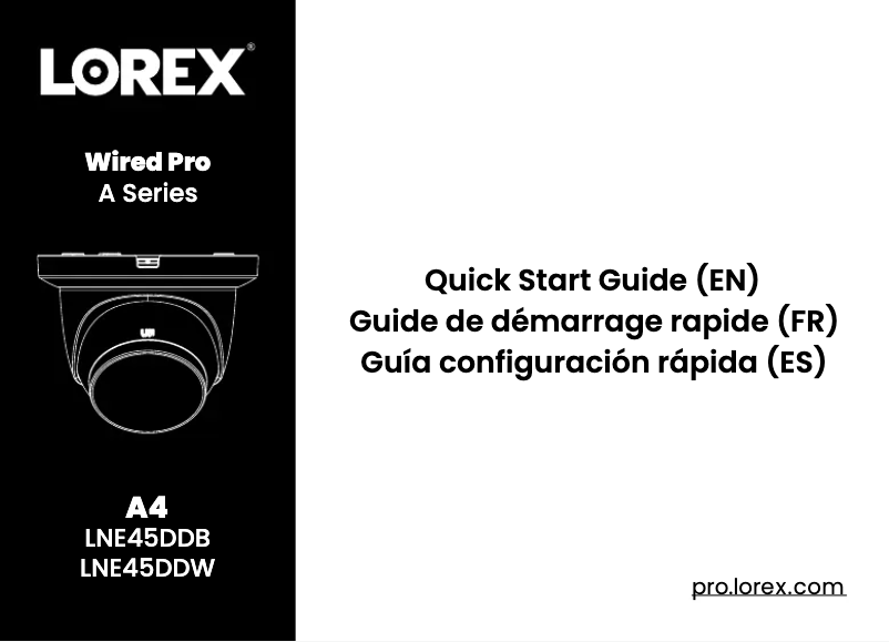 Página nº 1 - Guía de inicio rápido Lorex LNE45DDW