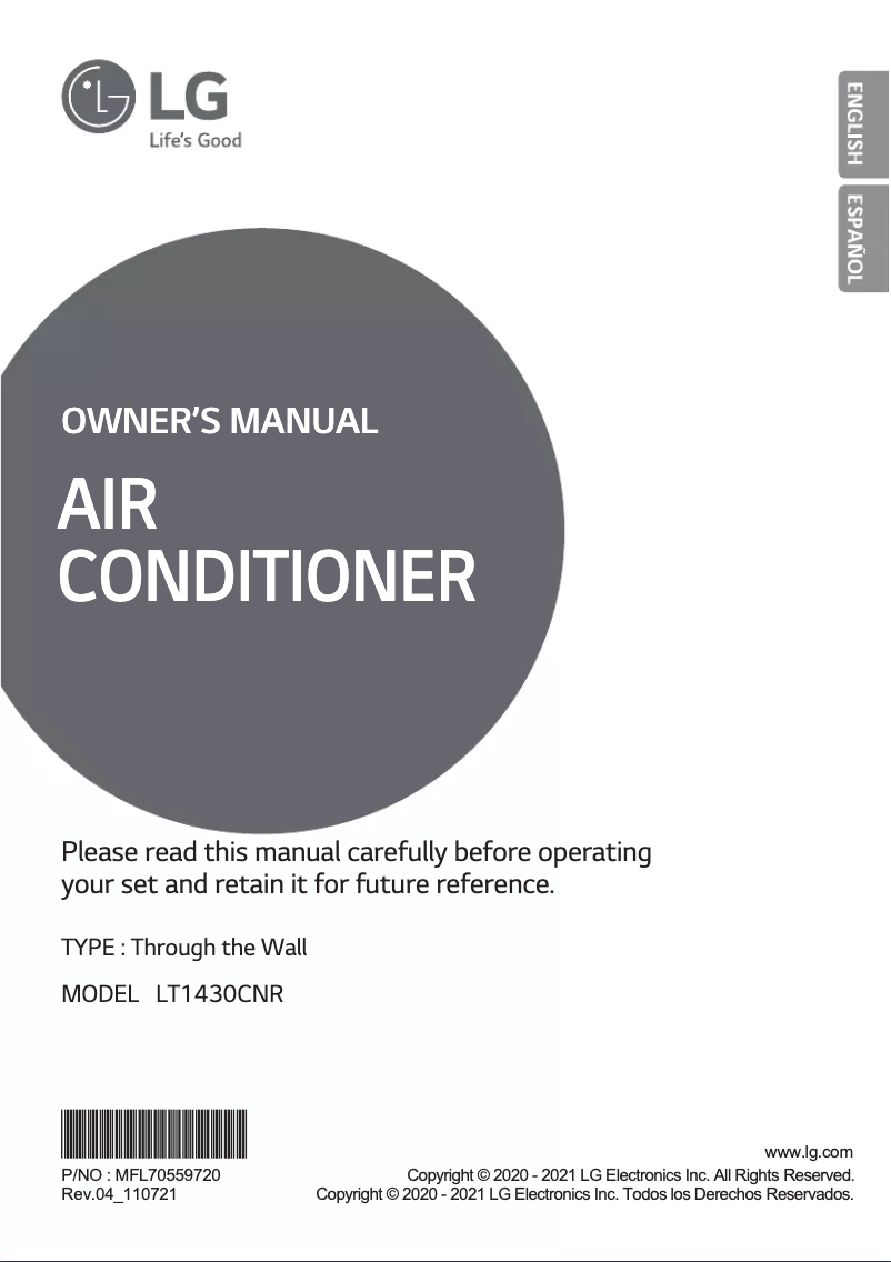 Imagen de la primera página del manual del dispositivo LT1430CNR