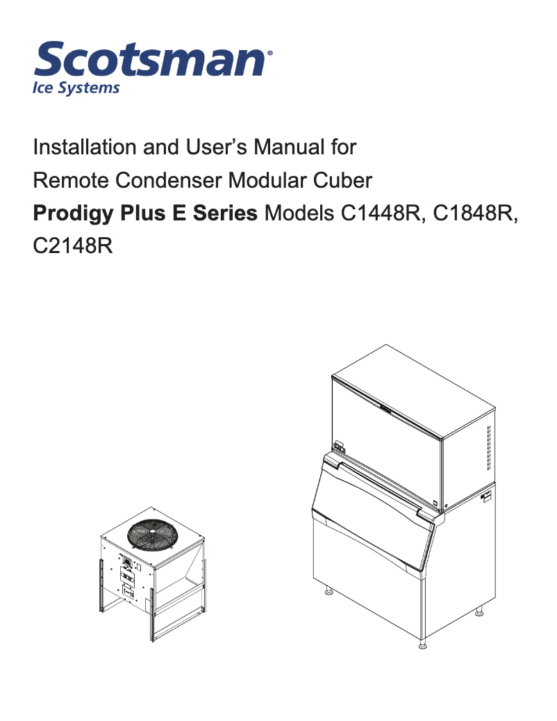 Página 1 del manual Manual de usuario Scotsman C1448R-E