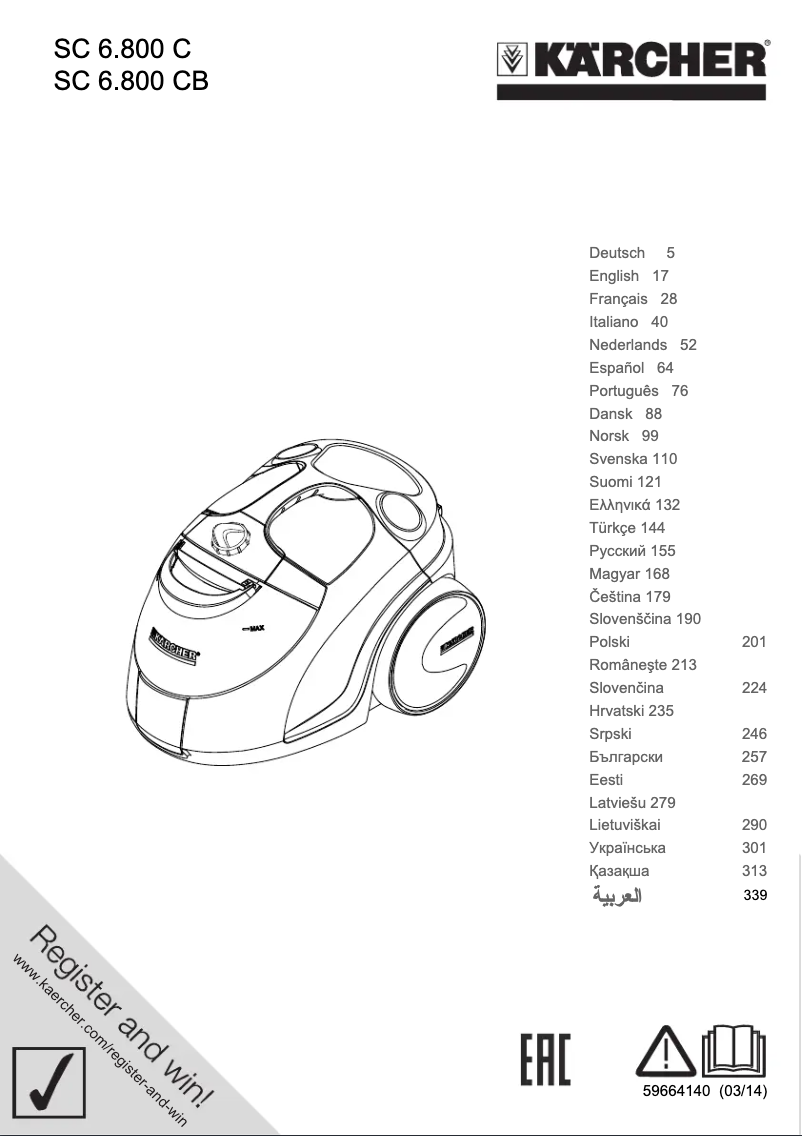 Imagen de la primera página del manual del dispositivo SC 6.800 C