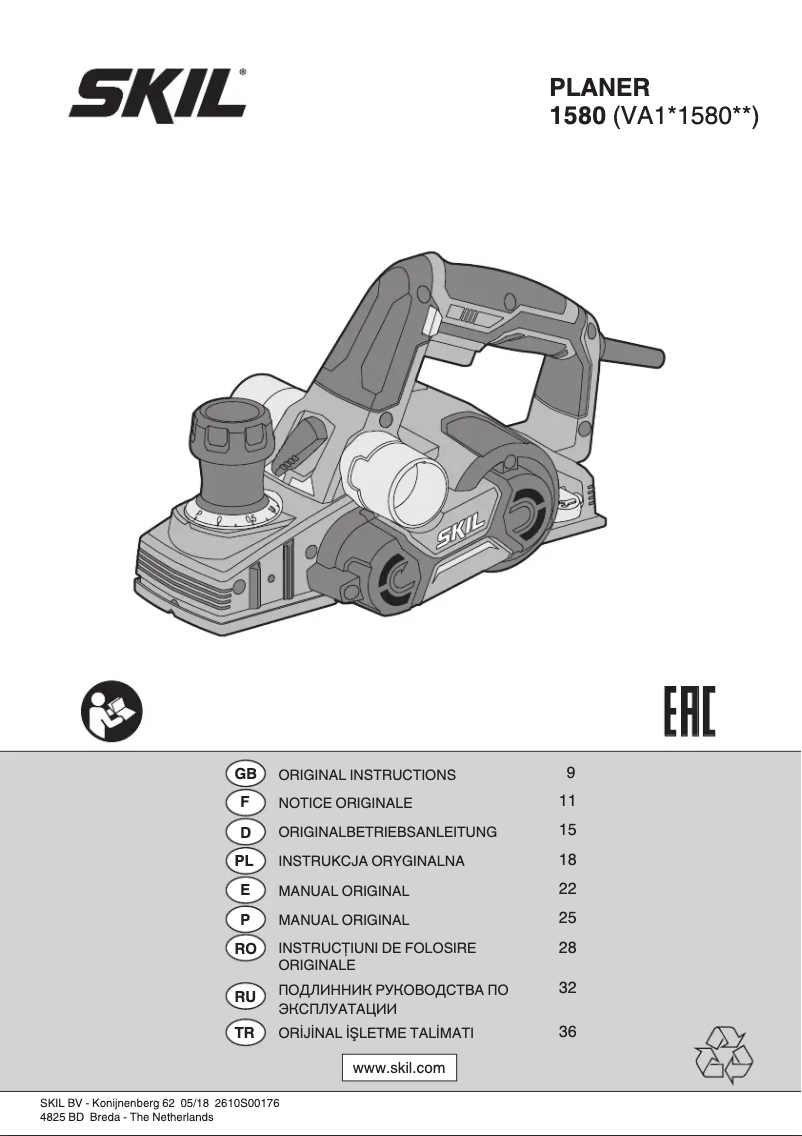 Imagen de la primera página del manual del dispositivo 1580 AA