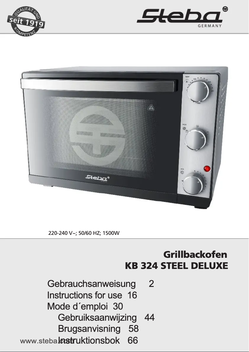 Imagen de la primera página del manual del dispositivo KB 324 STEEL DELUXE