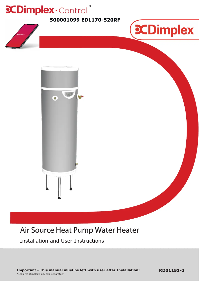 Imagen de la primera página del manual del dispositivo EDL170-520RF