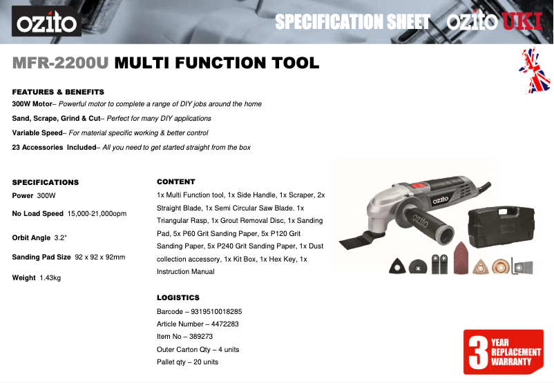Imagen de la primera página del manual del dispositivo MFR-2200U