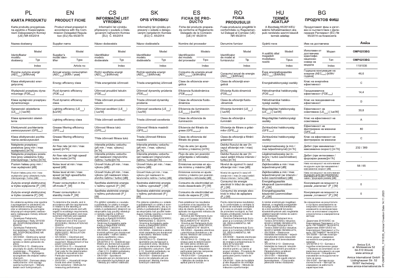 Imagen de la primera página del manual del dispositivo OMP6253BG