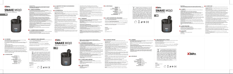 Página 1 del manual Manual de usuario Xblitz Snake Mojo