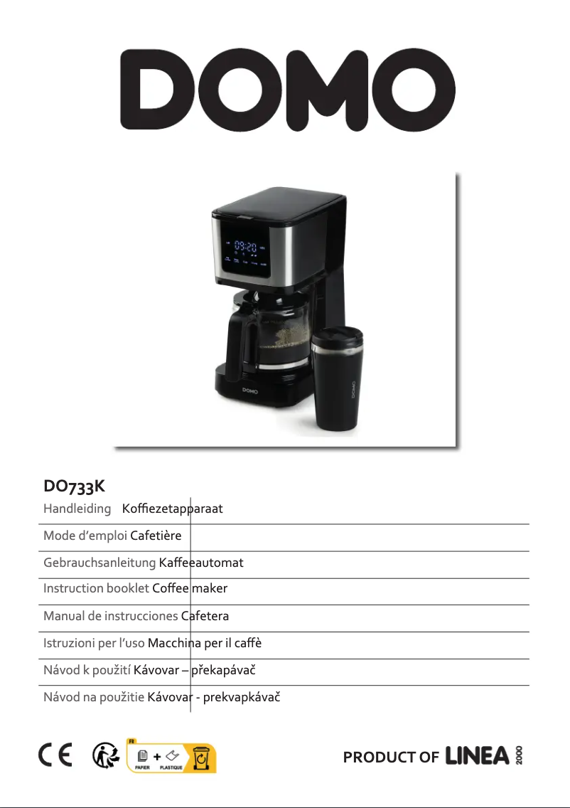 Imagen de la primera página del manual del dispositivo DO733K