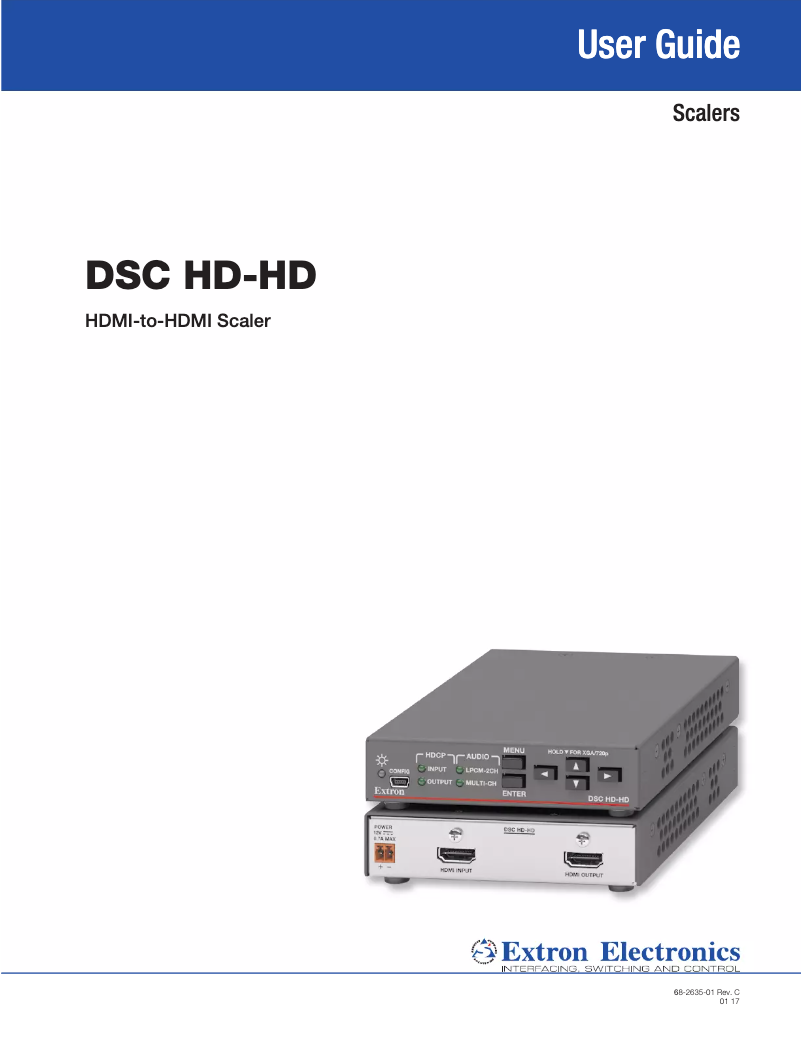 Página 1 del manual Manual de usuario Extron DSC HD-HD