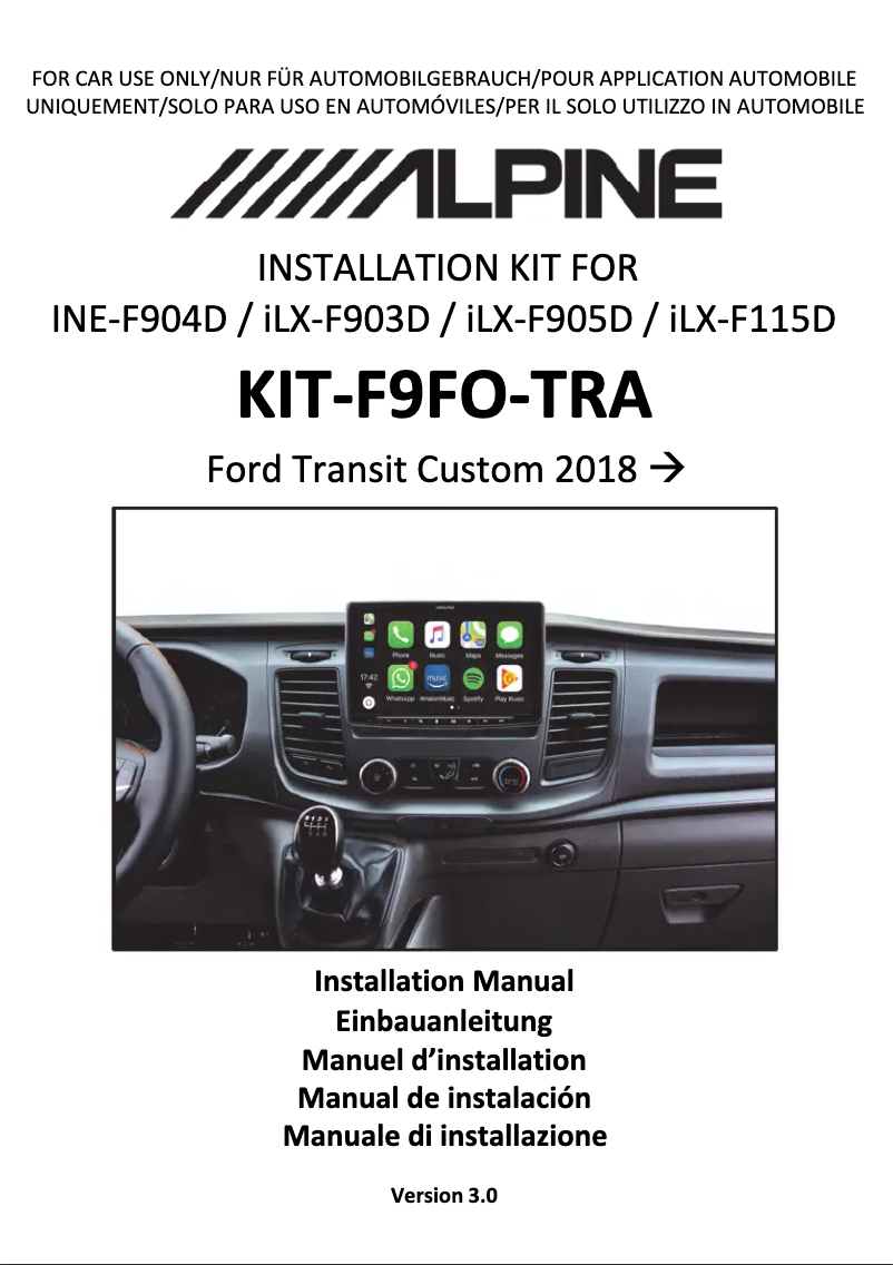 Imagen de la primera página del manual del dispositivo KIT-F9