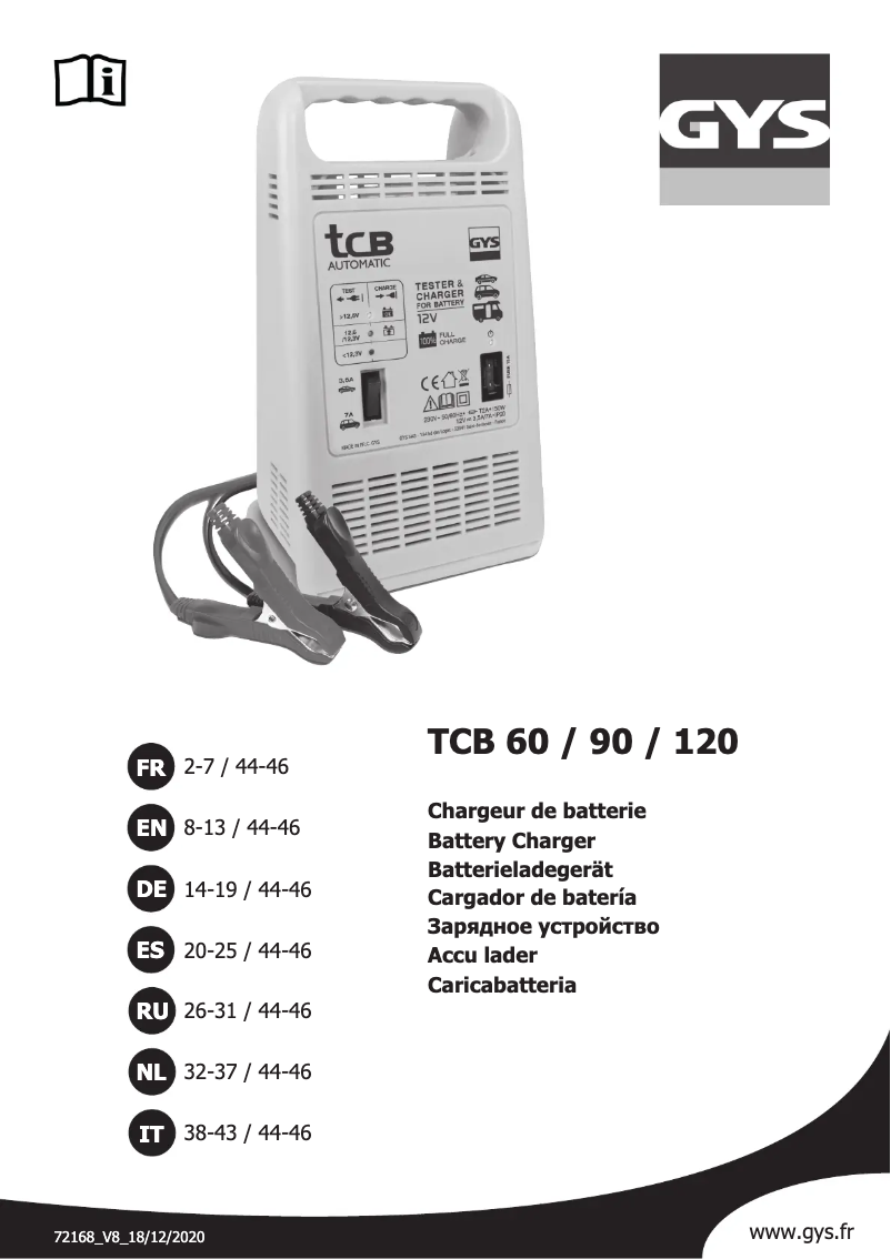 Página 1 del manual Manual de usuario GYS TCB 90