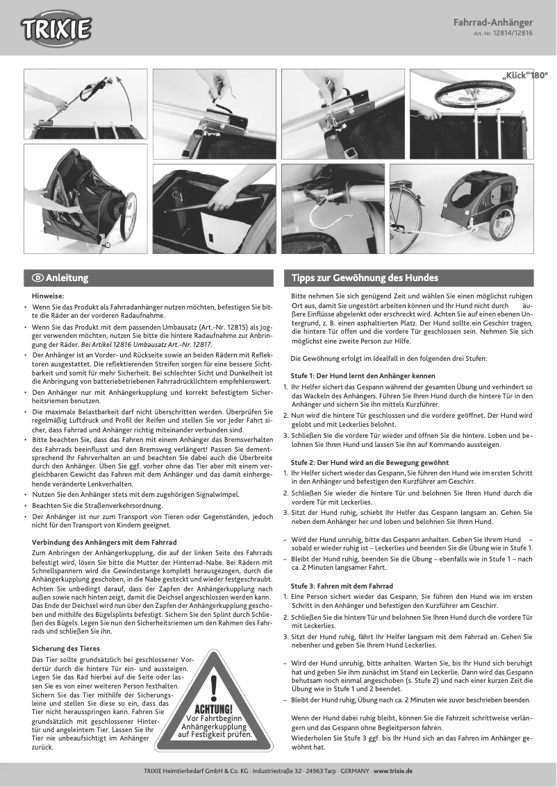 Página 1 del manual Manual de usuario Trixie 12816